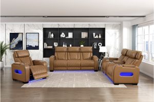 Leather Recliner Set