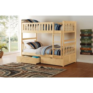 B2043 Twin/Twin Bunk Bed with Storage Boxes