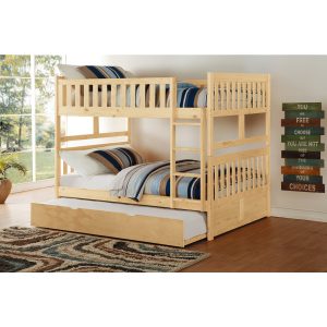 B2043 Full/Full Bunk Bed with Twin Trundle