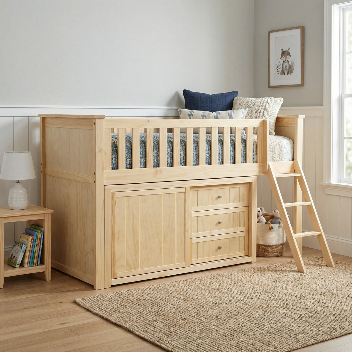 B2043 Low Loft Bunk with Dresser - view 2