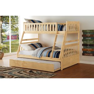 B2043 Twin/Full Bunk Bed with Twin Trundle