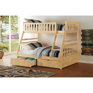B2043 Twin/Full Bunk Bed with Storage Boxes