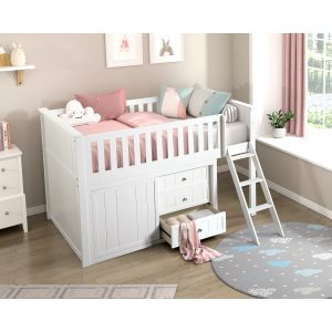 B2053 Low Loft Bunk w/Dresser