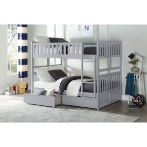 B2063 Full/Full Bunk Bed with Storage Boxes