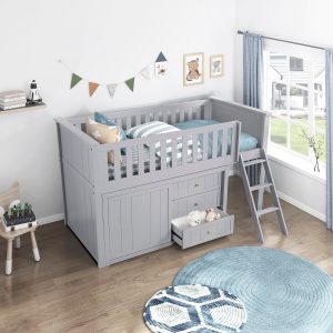 B2063 Low Loft Bunk with Dresser