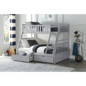 B2063 Twin/Full Bunk Bed with Storage Boxes
