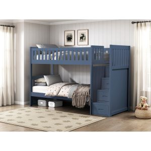 B2083 Twin/Twin Step Bunk Bed